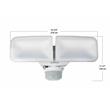 eLEDing 5th Gen Hybrid Microgrid AI Smart Twin LED Solar Flood Light in Ivory