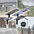 eLEDing 3000K 10W 5th Gen Solar Hybrid Microgrid LED Street Light in Silver