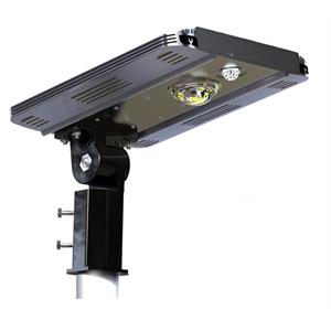 eLEDing 1600 Lumens 5th Gen Solar Hybrid Microgrid LED Street Light in Silver