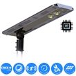 eLEDing 5000K 20W 5th Gen Solar Hybrid Microgrid LED Street Light in Silver
