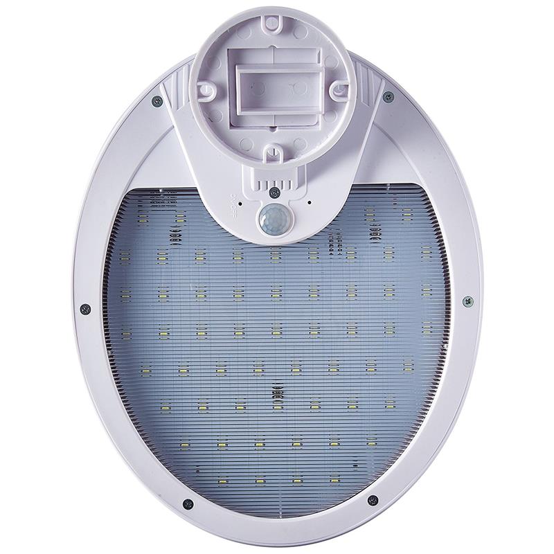 eLEDing Pure White LED Motion Activated Outdoor LED Solar Security Floodlight