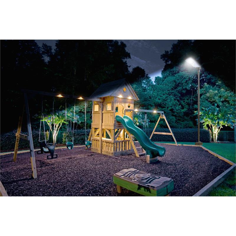 eLEDing Solar Power AI-Smart 3200 Lumens Cree LED Area Parking Light in Black