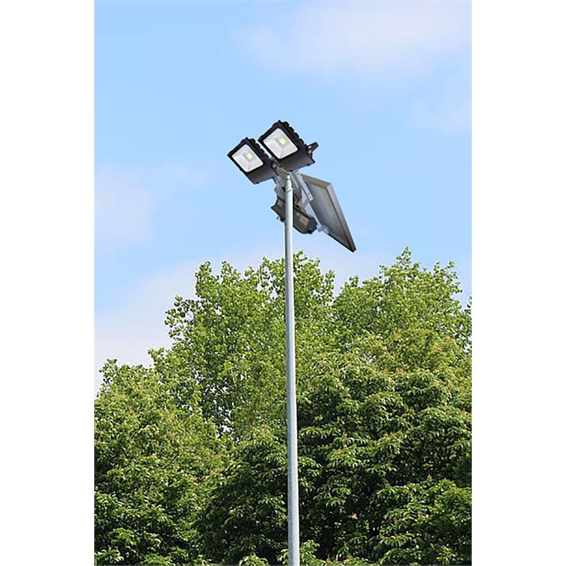 eLEDing 100W Solar Panel and 60W Flood Light Solar Power SMART in Silver