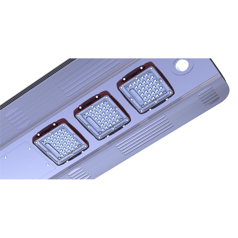 eLEDing 4800 Lumens 5th Gen Solar Hybrid Microgrid LED Street Light in Silver