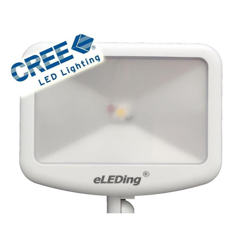 eLEDing 5th Gen 180 Degree CREE LED Smart Solar Outdoor Flood Light in White