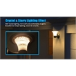 eLEDing Outdoor Aluminum Wall Light with Crystal Diamond Design in Black