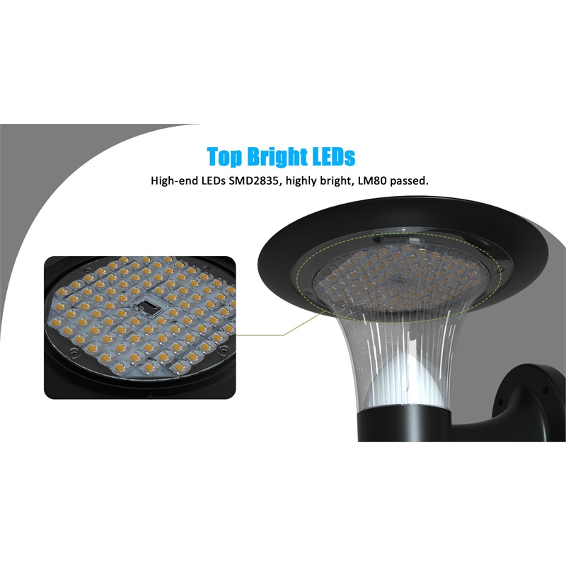 eLEDing Outdoor Aluminum Wall Light with Crystal Diamond Design in Black