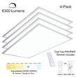 eSenLite 2ft.x4ft. 6300LM LED Commercial Flat Panel Ceiling Light - White (4pcs)