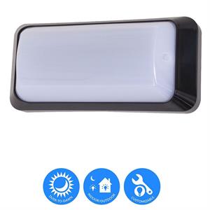 eSenLite Modern Plastic Wall/Ceiling Mount LED Security Light Series in Black