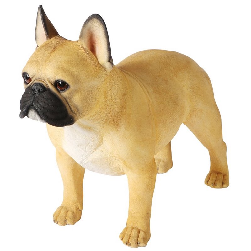 Petorama Handmade French Bulldog Resin Statue 1-1 in Tan | Cymax Business