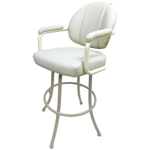 Swivel Counter Stool 26&quot Seat - M-70 - Beige Vinyl - Beige Metal