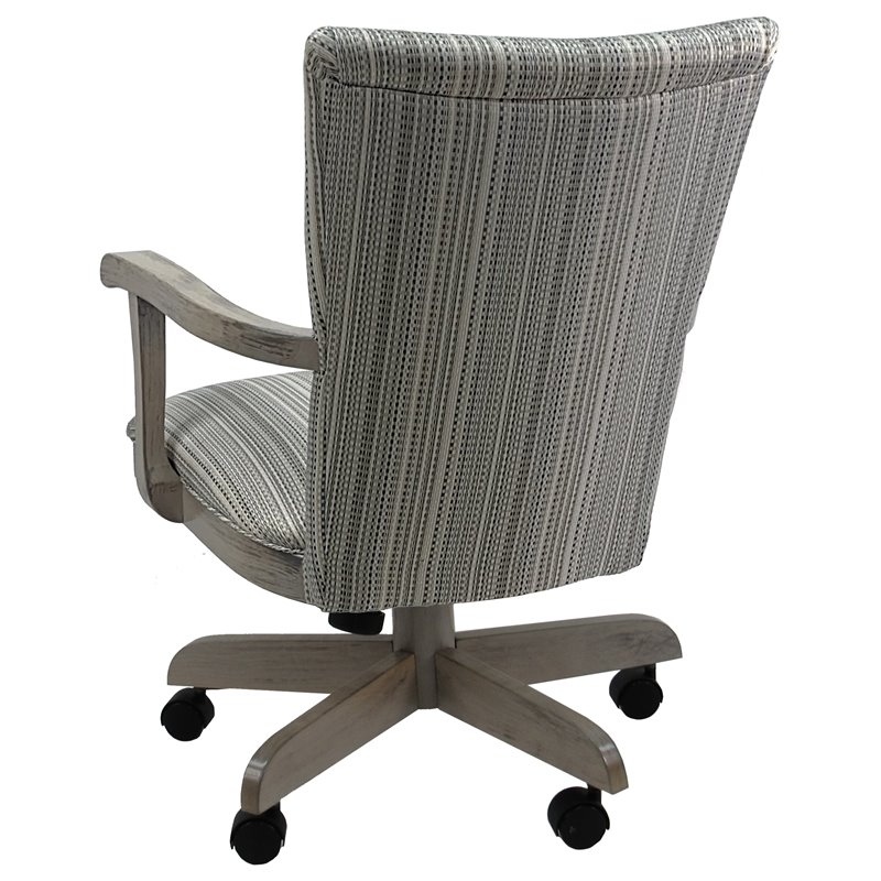 Swivel Wood Dining Caster Chair 400 on Wheels in Natural Fun