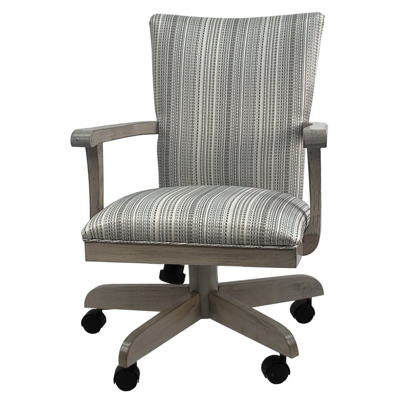 Swivel Wood Dining Caster Chair 400 on Wheels in Natural Fun