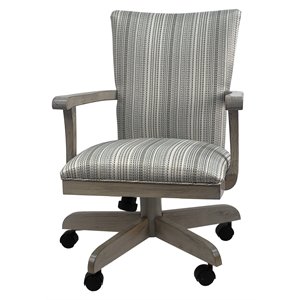 Swivel Wood Dining Caster Chair 400 on Wheels in Natural Fun