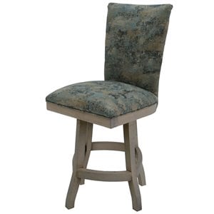 Tobias Designs 26&quot Swivel Solid Wood Counter Stool in Poet Sky Blue