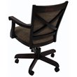 Swivel Wood Dining Caster Chair Mango with Wheels in Checkered - Walnut