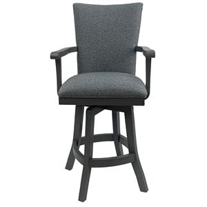 Tobias Designs 34&quot Swivel Solid Wood Extra Tall Bar Stool in Aqua Marine Blue