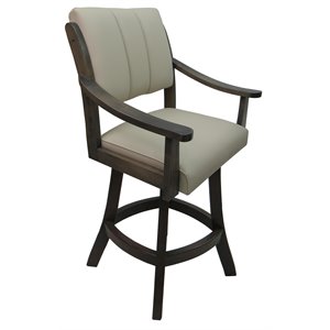 Tobias Designs Casa 26&quot Swivel Solid Wood Counter Stool in Ocean Beige