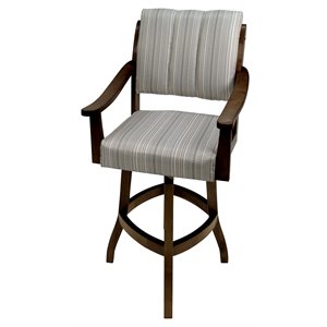 Tobias Designs Casa 30&quot Swivel Solid Wood Bar Stool in Natural Fun/Dark Brown