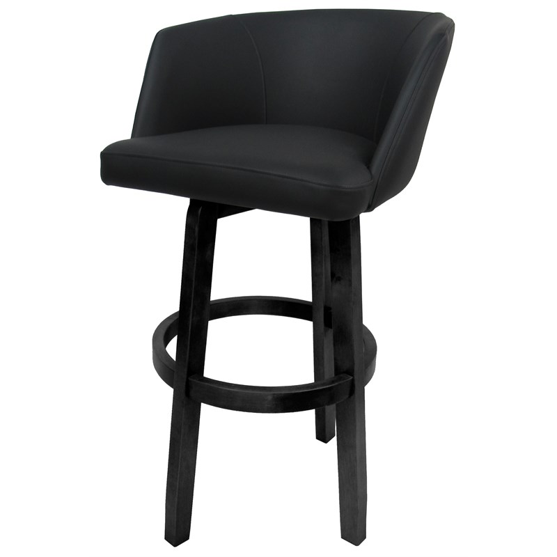 Extra Tall Swivel Wood Bar Stool 34