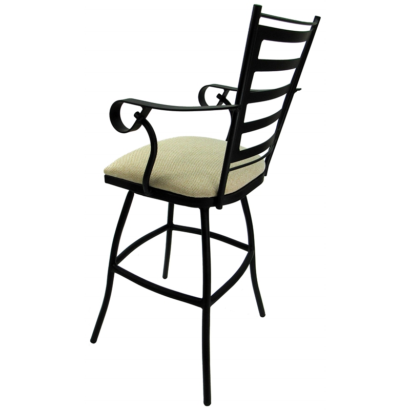 Tobias Designs Outdoor Bar Stool Jenna Arms Swivel 30