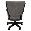 Classic Caster Solid Wood Dining Chair - Mojave Gray Fabric - Dark Gray