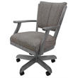 Classic Caster Solid Wood Dining Chair - Mojave Gray Fabric - Light Gray Frame
