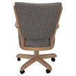 Classic Caster Solid Wood Dining Chair - Mojave Gray Fabric - Natural Frame