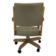 Casa Solid Wood Dining Caster Chair - Basin Beige Fabric - Natural Frame