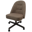 M-235 Swivel Metal Dining Caster Chair - Basin Beige Fabric - Coffee Base
