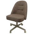 M-235 Swivel Metal Dining Caster Chair - Basin Beige Fabric - Beige Base