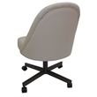 M-235 Swivel Metal Dining Caster Chair - Ocean Beige Vinyl - Coffee Base