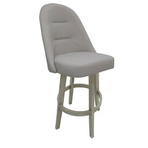 Swivel Counter Bar Stool 26&quot M-235 Vivian Base - Ocean Beige Vinyl - Beige