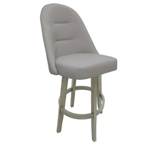 Extra Tall Swivel Bar Stool 34&quot M-235 Vivian Base - Ocean Beige Vinyl - Beige