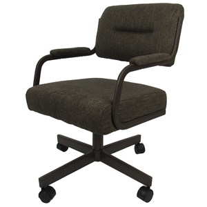 Swivel Tilt Kitchen Caster Chair with Wheels M-110 - Sanora Brown - Coffee