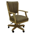Classic Caster Solid Wood Dining Chair - Basin Beige Fabric - CT Frame