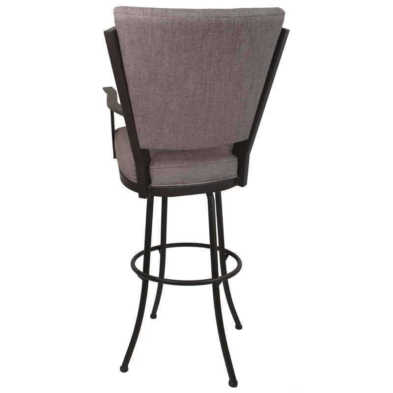 Montana Extra Tall Bar Stool - Noam Base - Basin Beige Fabric - Coffee Metal