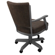Classic Caster Solid Wood Dining Chair - NW Whiskey Brown Fabric - Gray Wood