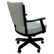 Classic Caster Solid Wood Dining Chair - Watusi Aquatint Teal Fabric -Black Wood