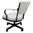 Miami Swivel Caster Chair Reading Base - White Vinyl - Black Metal