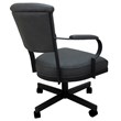 Miami Swivel Caster Chair Reading Base - Gray Vinyl - Black Metal