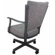 Montana Swivel Dining Caster Chair - Mojave Gray Fabric - Gray Metal