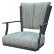 Montana Swivel Dining Caster Chair - Watusi Aqua Fabric - Gray Metal
