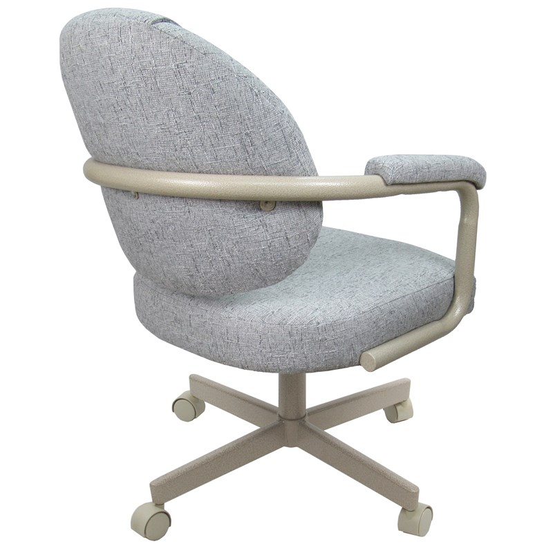4 - Swivel Metal Dining Caster Chair M-70 - Hemsath Slate - Beige