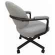 Swivel Metal Caster Dining Chair M-70 - Hemsath Slate on Brown