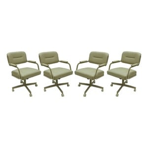 4 - Swivel Metal Caster Dining Chairs - M-110 Style