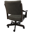 Casa Caster Solid Wood Dining Chair - Sanora Brown Fabric - Brown Honey