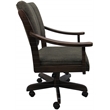 Casa Caster Solid Wood Dining Chair - Sanora Brown Fabric - Brown Honey