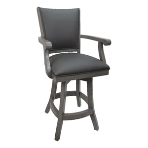 Coco Swivel Extra Tall 34&quot Wood Bar Stool with Arms