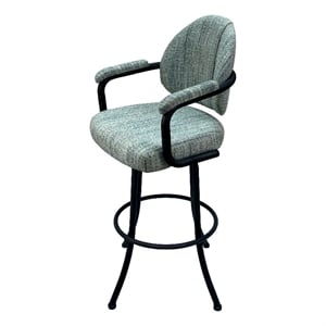 Swivel Extra Tall Metal Bar Stool 34&quot - M-70 - Watusi Aquatint - Black